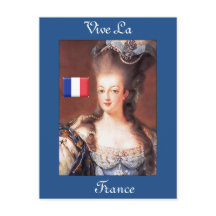 Franse Vive La France Marie Antoinette Briefkaart
