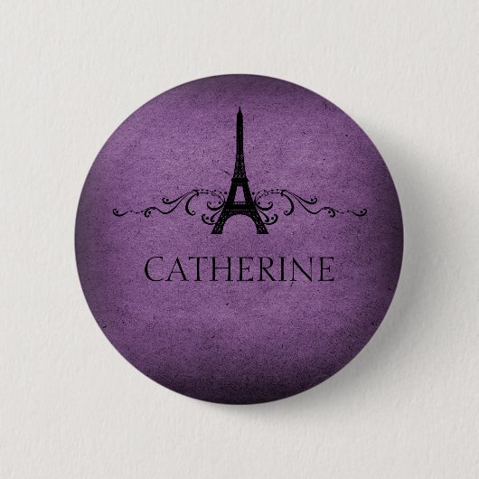 Franse Vlaamse Button, Paars Ronde Button 5,7 Cm (Voorkant)
