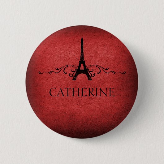 Franse Vlaamse Button, rood Ronde Button 5,7 Cm (Voorkant)