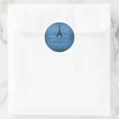 Franse Vlaamse Stickers, blauw Ronde Sticker (Tas)