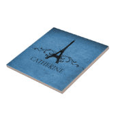  Franse Vlaamse Tegel, blauw Tegeltje (Zijkant)