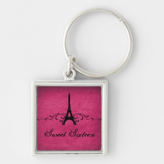 Franse Vlaamse zoete 16 Sleutelhanger, roze Sleutelhanger (Voorkant)