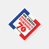 Franse vlag 70e verjaardag servet (Hoek)