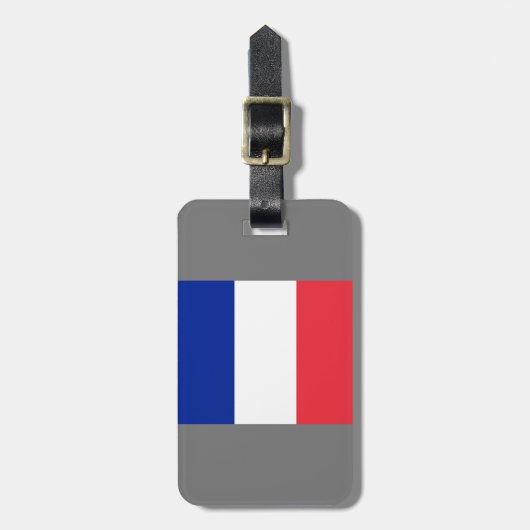 Franse Vlag Bagage Label (Voorkant verticaal)