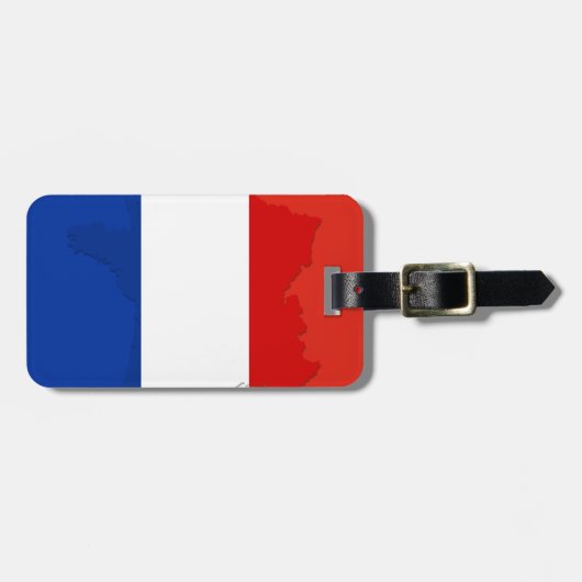 Franse vlag bagagelabel (Voorkant horizontaal)