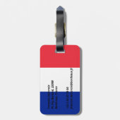 Franse vlag bagagelabel (Achterkant verticaal)