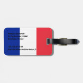 Franse vlag bagagelabel (Achterkant horizontaal)