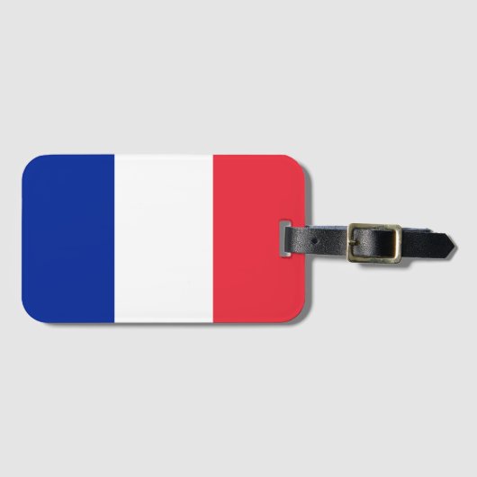 Franse Vlag Bagagelabel (Voorkant (horizontaal))