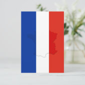 Franse vlag bedankkaart (Staand voorkant)