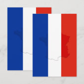 Franse vlag bedankkaart (Voorkant / Achterkant)