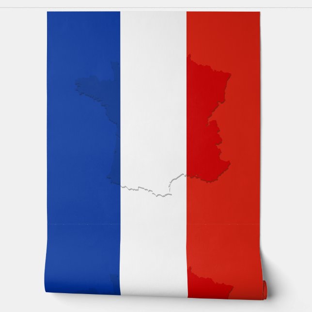 Franse vlag behang (Afrollen)