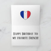 Franse vlag Birthday-kaart Kaart (Binnen)