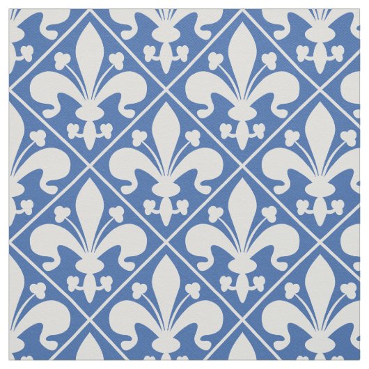 Franse vlag: blauw en wit stof (Swatch)