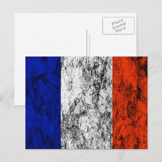 franse vlag briefkaart (Voorkant / Achterkant)