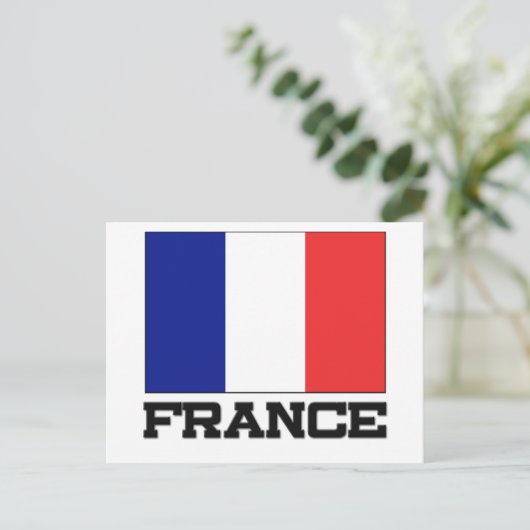 Franse vlag briefkaart (Staand voorkant)