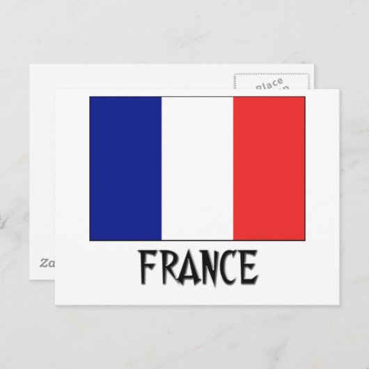 Franse vlag briefkaart (Voorkant / Achterkant)