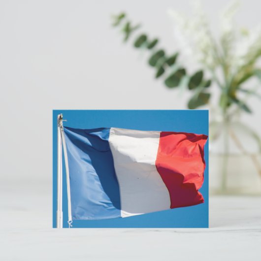 Franse vlag briefkaart (Staand voorkant)
