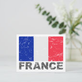 Franse  vlag briefkaart (Staand voorkant)