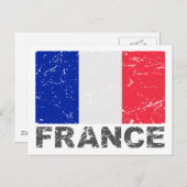 Franse  vlag briefkaart (Voorkant / Achterkant)