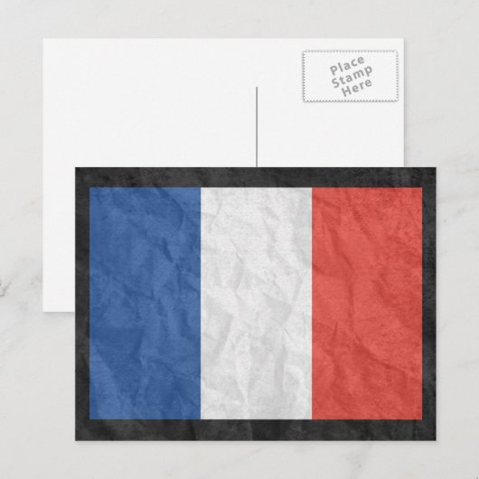 Franse vlag briefkaart (Voorkant / Achterkant)