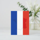 Franse vlag briefkaart (Staand voorkant)