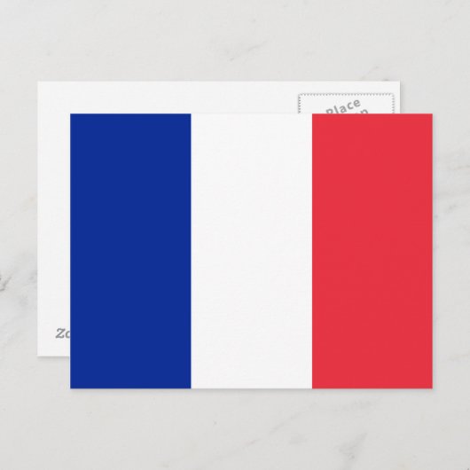 Franse vlag briefkaart (Voorkant / Achterkant)