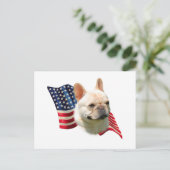 Franse vlag Bulldog Briefkaart (Staand voorkant)