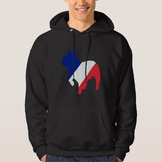 Franse vlag Bulldog Hoodie (Voorkant)