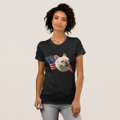 Franse vlag Bulldog T-shirt (Voorkant volledig)
