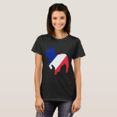 Franse vlag Bulldog T-shirt (Voorkant volledig)