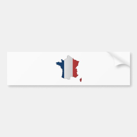 Franse vlag bumpersticker (Voorkant)
