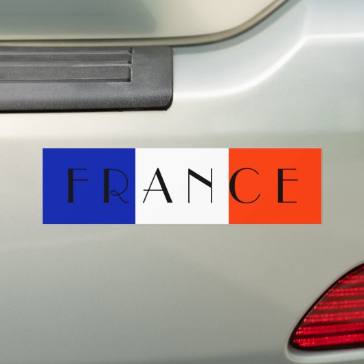 franse vlag bumpersticker (Op auto)