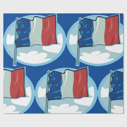 Franse vlag cadeaupapier (Vlak)