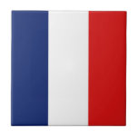 Franse vlag Ceramic Tile Tegeltje<br><div class="desc">Dit ontwerp bestaat uit de Franse vlag die slim is aangepast aan het oppervlak van de vierkante tegel. Een decoratief en nuttig artikel dat een perfect cadeau zou zijn voor degenen die zich Frankrijk graag herinneren.</div>