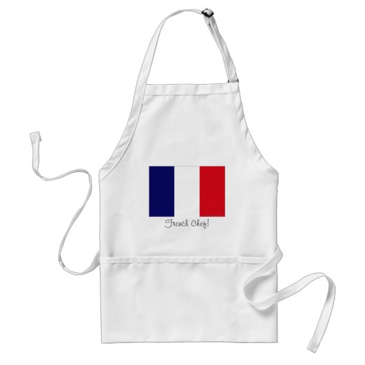 Franse vlag chef apron standaard schort (Voorkant)
