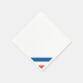 Franse vlag: Chic Tricolor Bastille Day Party Servet (Hoek)