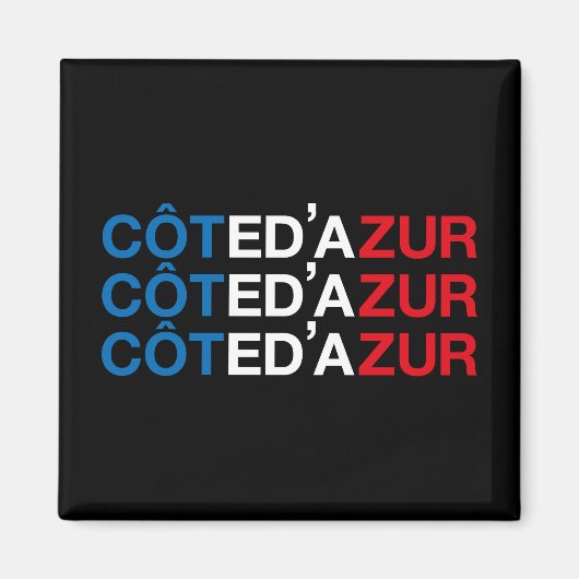 Franse vlag COTE D'AZUR Magneet (Voorkant)