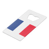 Franse vlag creditkaart flessenopener (Achterkant Gekanteld)