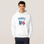 Franse vlag Dabbing Voetbal Hoodie (Voorkant volledig)