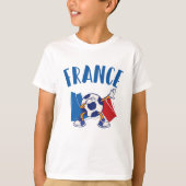 Franse vlag Dabbing Voetbal T-shirt (Voorkant)