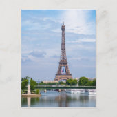 Franse vlag die wappert in het midden van de Eiffe Briefkaart (Voorkant)