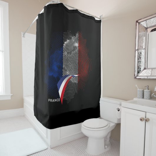 Franse vlag douchegordijn (In situ)