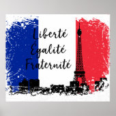 Franse vlag Egaliteé Fraternité eiffel Poster (Voorkant)