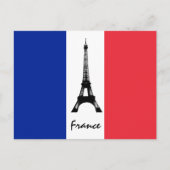 Franse vlag & Eiffel Tower - Frankrijk/sportfans Briefkaart (Voorkant)
