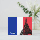 Franse vlag & Eiffel Tower - Frankrijk/sportfans Briefkaart (Staand voorkant)