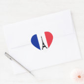 Franse vlag & Eiffel Tower - Frankrijk/sportfans Hart Sticker (Envelop)