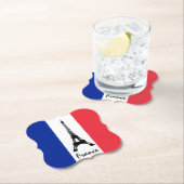 Franse vlag & Eiffel Tower - Frankrijk/sportfans Kartonnen Onderzetters (Insitu)