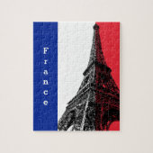 Franse vlag & Eiffel Tower - Frankrijk/sportfans Legpuzzel (Verticaal)