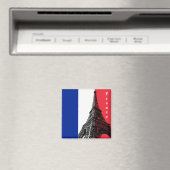 Franse vlag & Eiffel Tower - Frankrijk/sportfans Magneet (Insitu (Vaatwasser))