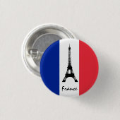 Franse vlag & Eiffel Tower - Frankrijk/sportfans Ronde Button 3,2 Cm (Voorkant /achterkant)